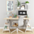 Modern Home Office Set with IKEA Furniture 3D model small image 1