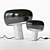Modern Mushroom Marble Table - Loft Industrial Chic 3D model small image 1