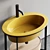 Ceramica Cielo Oval Washbasin Set 3D model small image 2