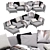 Weston Mood Sofa: Contemporary Elegance 3D model small image 1