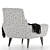 Modern Ziggy Arhaus Chair 3D model small image 3