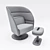 PESA Armchair: Ergonomic Nesting Comfort 3D model small image 2