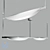 Minimalist LED Linear Suspension Light 3D model small image 2