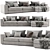 Luxurious Linteloo Hamptons Chaise: Ultimate Comfort 3D model small image 1