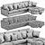 Horm Ellington Leather Chaise Lounge 3D model small image 4