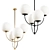 Elegant Mitzi Aged Gold Chandelier 3D model small image 1