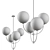 Elegant Mitzi Aged Gold Chandelier 3D model small image 2
