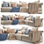 Ethnic Style Sofa: Authentic Design, Comfortable Seating 3D model small image 1