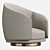 Modern Swivel Armchair: Stylish & Functional 3D model small image 1