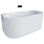 Salini Giada Wall-Mounted Stone Bathtub 3D model small image 1