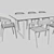 Modern 8-Piece Dining Set 3D model small image 5