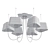 Cloud-inspired Pendant Chandelier 3D model small image 2