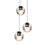 Ice Sphere Pendant Light, 3 Lamps 3D model small image 1