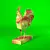 Metal Rooster Sculpture for Home Decoration 3D model small image 4