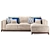 Minimalist Comfort: Manhattan Sofa 3D model small image 2