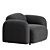 Sleek Swell Armchair: Scandinavian Elegance by Normann Copenhagen 3D model small image 3