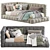 Corner Lounge Upholstered Bed: Baldwin Collection 3D model small image 2