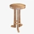 African-Inspired 3-Leg Bar Stool 3D model small image 3