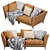 Flexform Weston Leather Sofa 3D model small image 2