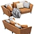 Flexform Weston Leather Sofa 3D model small image 3