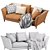Flexform Weston Leather Sofa 3D model small image 5