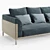 Elegant Vittoria Velvet Sofa 3D model small image 3