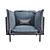 Sleek SOHO Armchair: Luxury and Comfort Combined 3D model small image 2