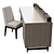 Elegant Edinburg Desk & Bahru Chair 3D model small image 2