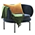 Modern La Cividina Soave Armchair 3D model small image 1