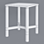 Sleek Lucite Accent Table 3D model small image 3