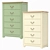 Olivia 5-Drawer High Chest 3D model small image 1