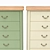 Olivia 5-Drawer High Chest 3D model small image 3