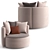 Elegant Fendi Loulou Armchair 3D model small image 3