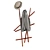 Porada Sketch Walnut Clothes Hanger 3D model small image 4