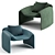 Sleek and Sophisticated: Poliform Le Club Armchair 3D model small image 1