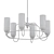 Elegant Suspension Lamp: Garrison 3D model small image 2