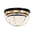 Elegant Silver Flushmount Fixture 3D model small image 1
