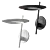 Sleek Ringlo Wall Torchiere 3D model small image 2