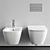 Modo Wall-Hung Toilet & Bidet 3D model small image 3