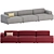 Muuto Connect 3 Seater Sofa 3D model small image 5