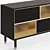Elegant Piet Sideboard: Wooden Body, Metal Accents 3D model small image 3