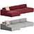 Contemporary 3-Seater Sofa by Muuto 3D model small image 1