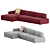 Contemporary 3-Seater Sofa by Muuto 3D model small image 5