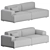 Muuto Connect 2 Seater Sofa 3D model small image 2