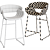 Sleek Blu Dot Racer Stool 3D model small image 2