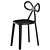 Qeeboo Ribbon Chair: Elegant Design by Nika Zupanc 3D model small image 3