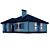 Geometric Roof Nightlight Cottage 3D model small image 3