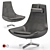 Elegant QU Armchair by BORG 3D model small image 1