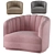 Luxury Lana Velvet Settee 3D model small image 1