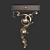 Heri OM Console: Elegant Steel and MDF Design 3D model small image 3